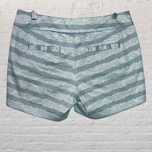 J.Crew Shorts Women's Size 8 Chino Stripes Blue White‎ Medium Coastal Prep